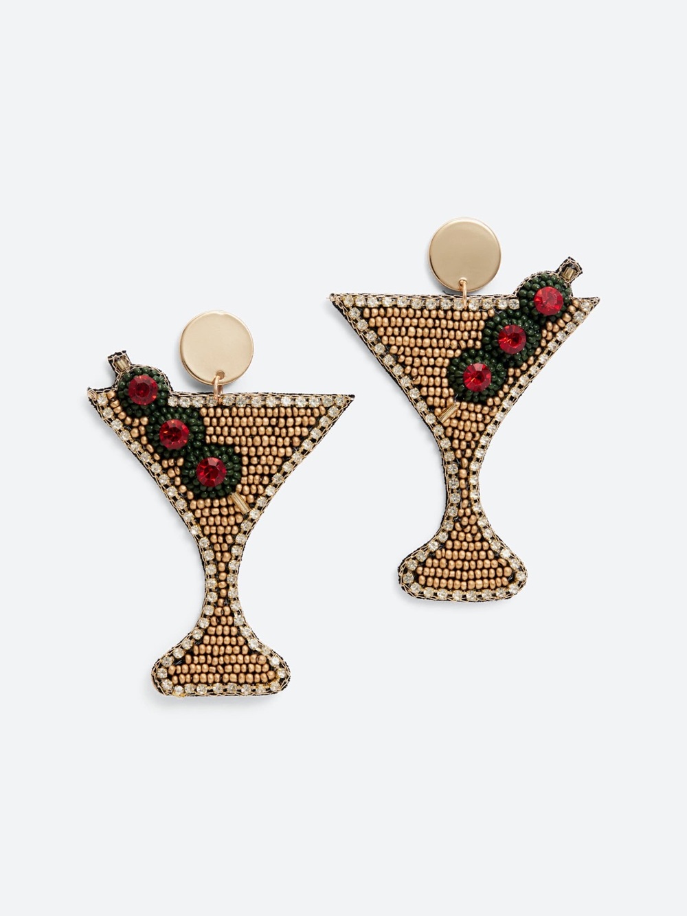 Towne & Reese Stitch Fix Beaded Martini Glass Earrings (NWT)